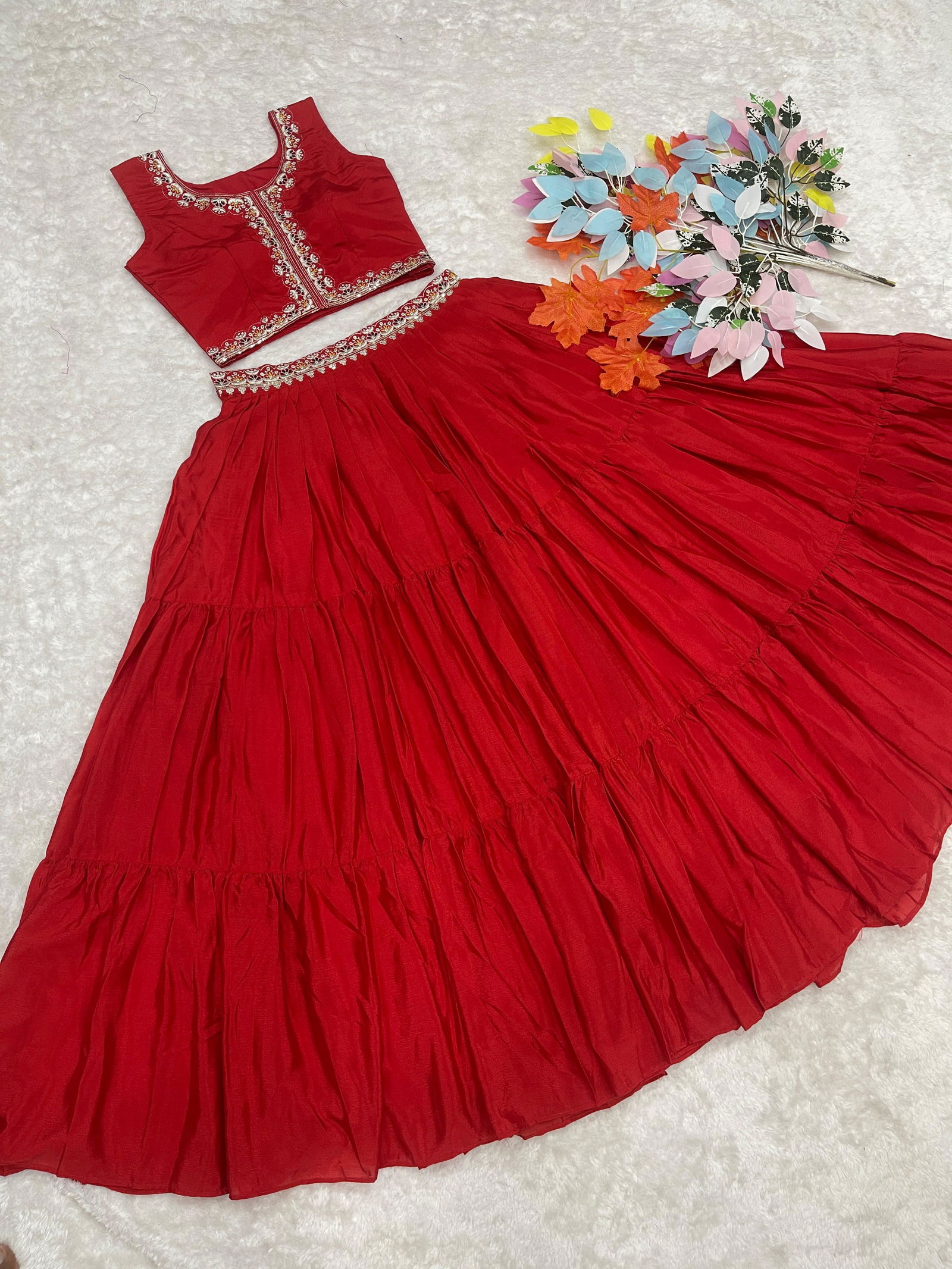 Ram 009 Pc Heavy Embroidery Chinon Indo Western Lehenga Wholesale Price In Surat